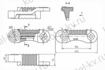 Колосник ведущий правый 00.1603.057 Т 24.06.004