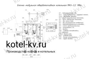 Чертежи блочно-модульной котельной 3.2 МВт без ГВС